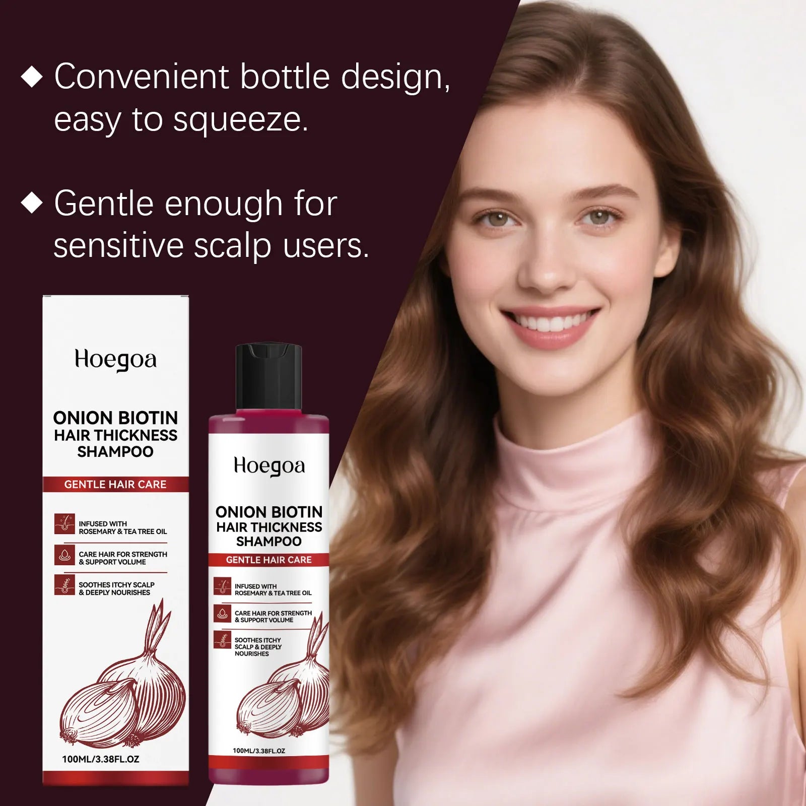 Onion Biotin Shampoo for Thicker Hair Growth and Scalp Care for Men and Women at Home - 15