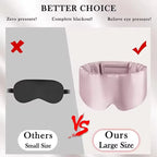 Silk Sleep Mask Blackout Eye Cover Adjustable Soft Sleeping Aid for Women Traveling and Naps