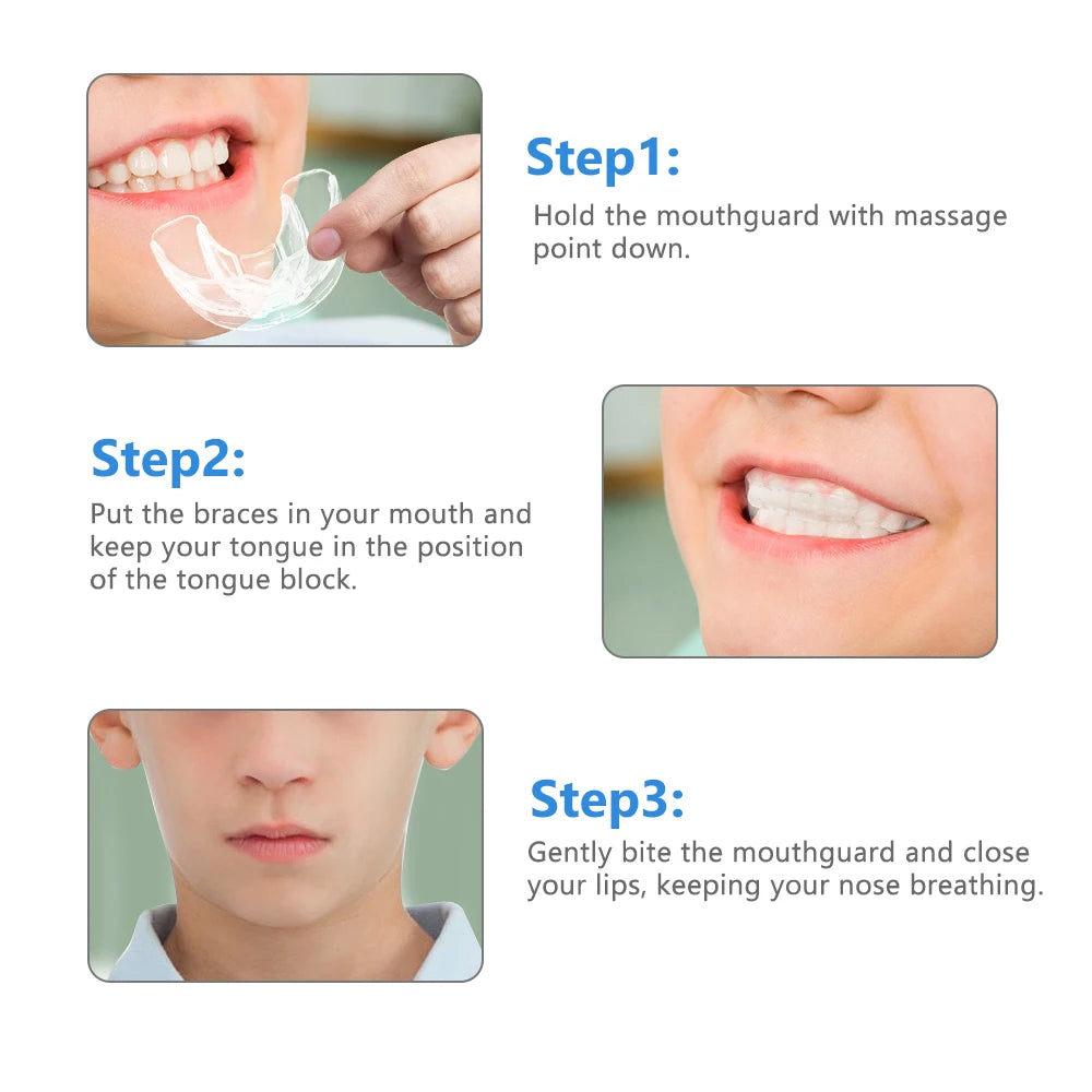 Dental Orthodontic Braces Set Silicone Teeth Alignment Trainer for Kids during Day and Night - 6