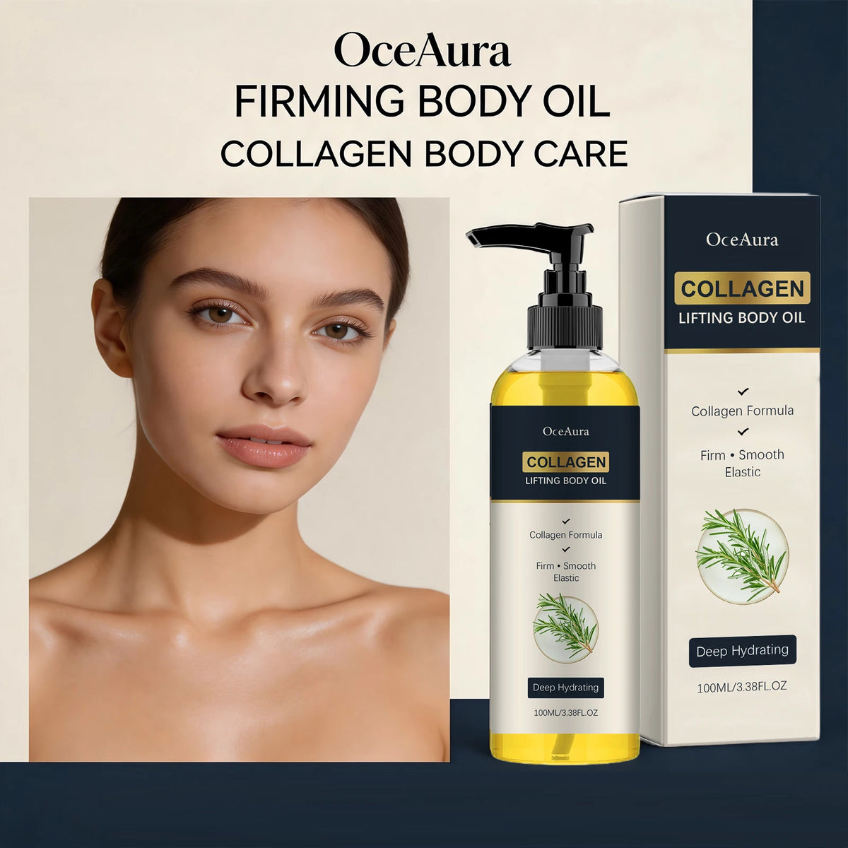 Collagen Lifting Body Oil Moisturizing Firming Skin Care for Women and Men Daily