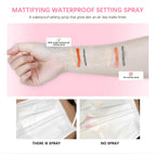 Mattifying Waterproof Setting Spray Long Lasting Oil Control for Daily Makeup and Special Events