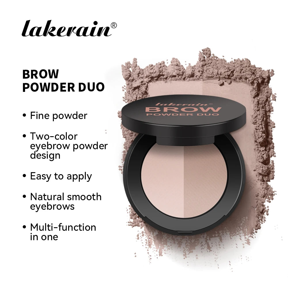Brow Powder Duo Waterproof Contour Palette for Natural Eyebrow Definition and Face Makeup
