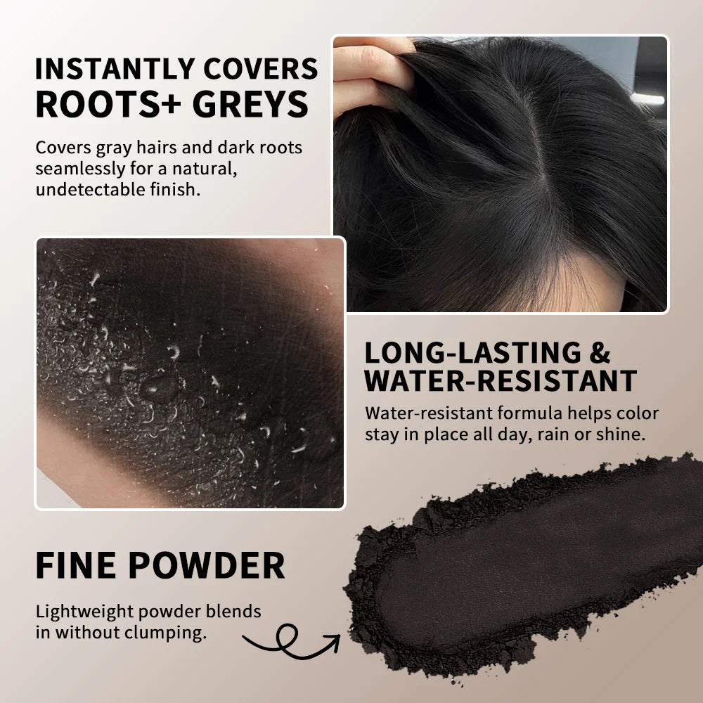 Hair Root Cover Up Powder Concealer for Instant Gray Coverage and Thinning Hair at Home