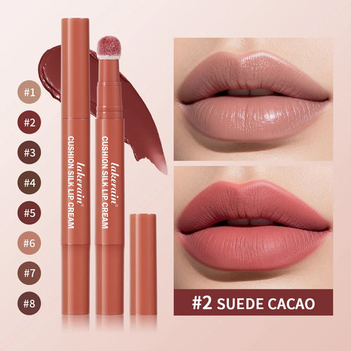 Air Cushion Lip Cream Waterproof Matte Lip and Blush for Daily Makeup and Travel