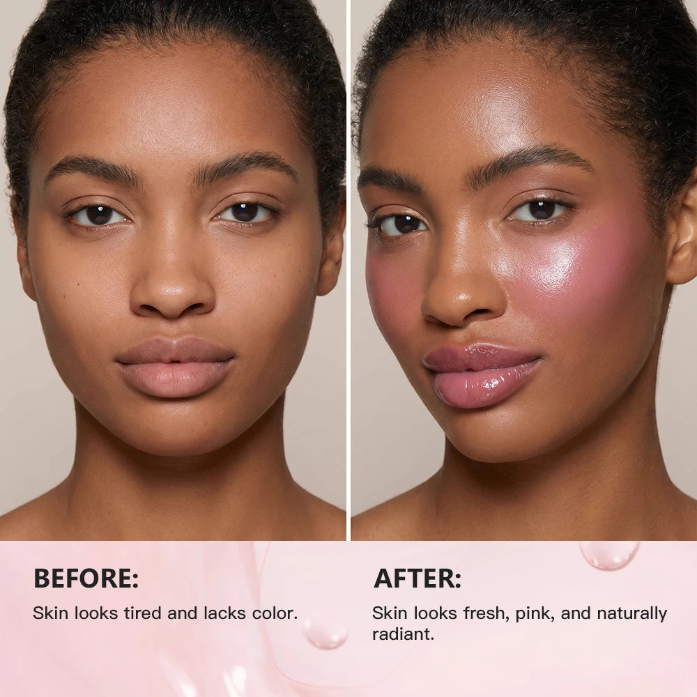 Color Changing Jelly Blush Stick pH Adaptive Hydrating Tint for Lips Cheeks and Eyes Daily
