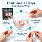 Moldable Silicone Denture Set Natural Ivory False Teeth for Instant Smile Improvement