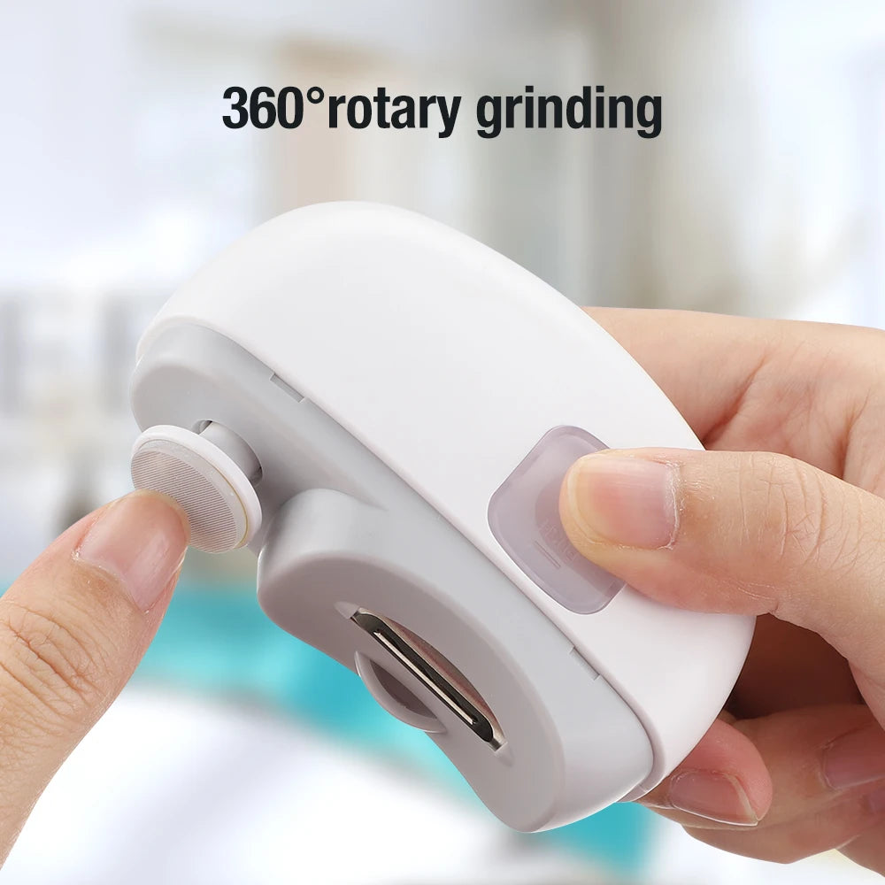 Electric Nail Clipper Automatic Trimmer with Light for Kids and Elderly at Home or Traveling