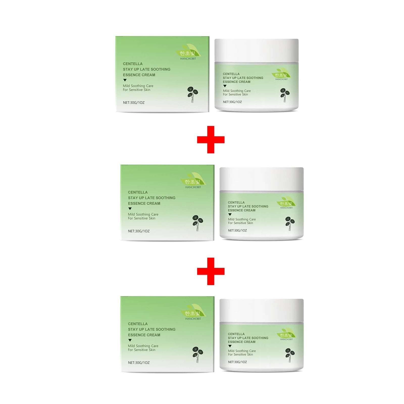 Centella Asiatica Soothing Cream Reduce Redness Calming Moisturizer for Sensitive Face Daily - 15