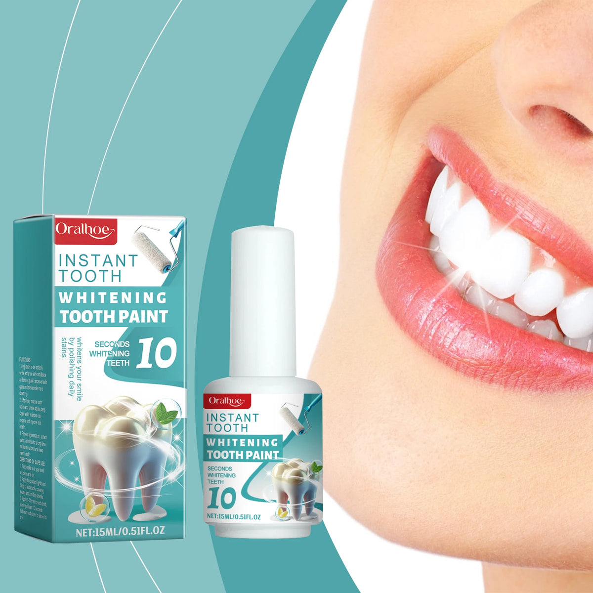 Teeth Whitening Paint Remove Dental Stains for Brighter Smile at Home