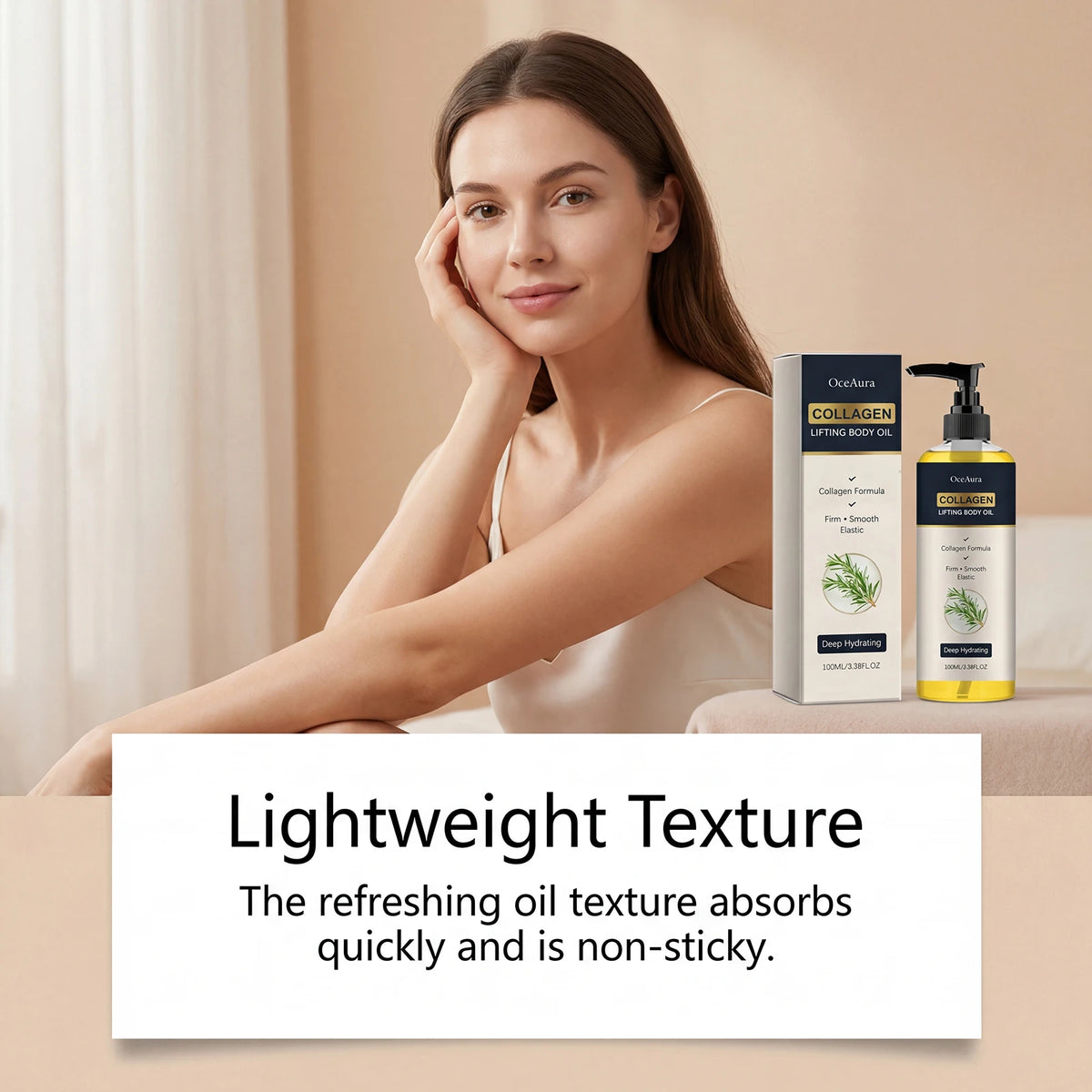 Collagen Lifting Body Oil Moisturizing Firming Skin Care for Women and Men Daily