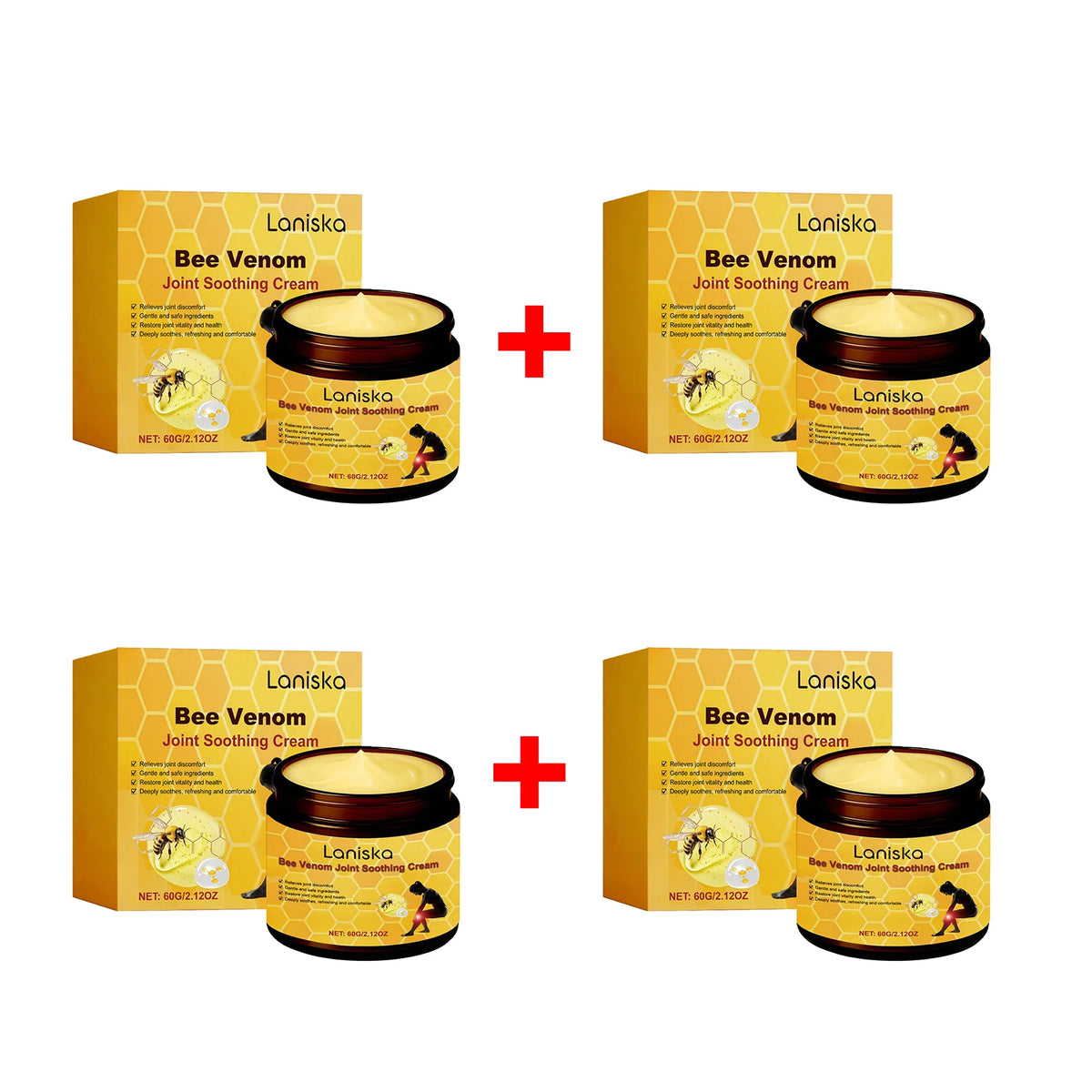 Bee Venom Joint Soothing Cream Natural Massage Balm for Body Muscles and Daily Joint Support