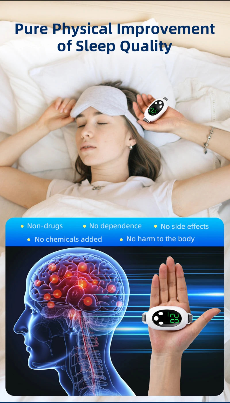 Microcurrent Sleep Aid Device Pulse Massager for Insomnia Stress Relief - 10