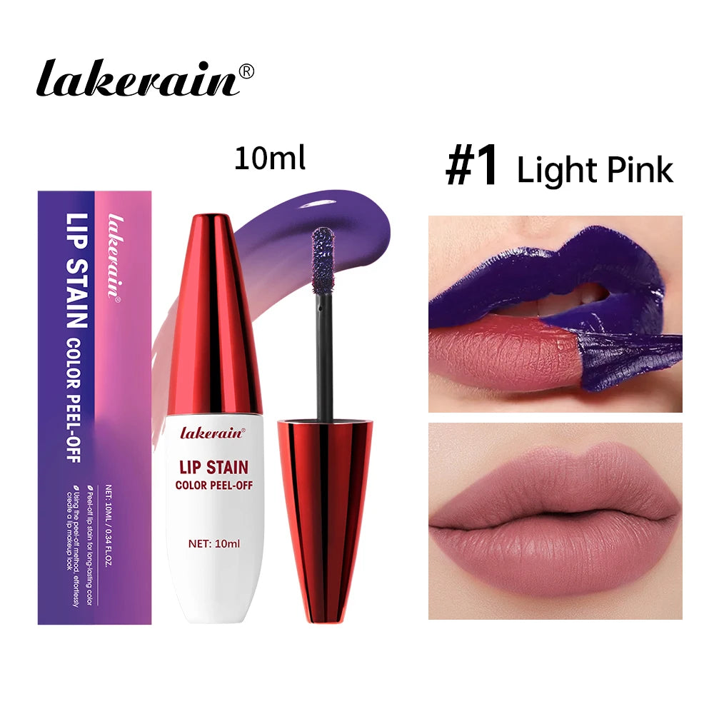 Peel Off Lip Stain Waterproof Matte Lipstick Long Lasting Tint for Women Daily Wear - 17