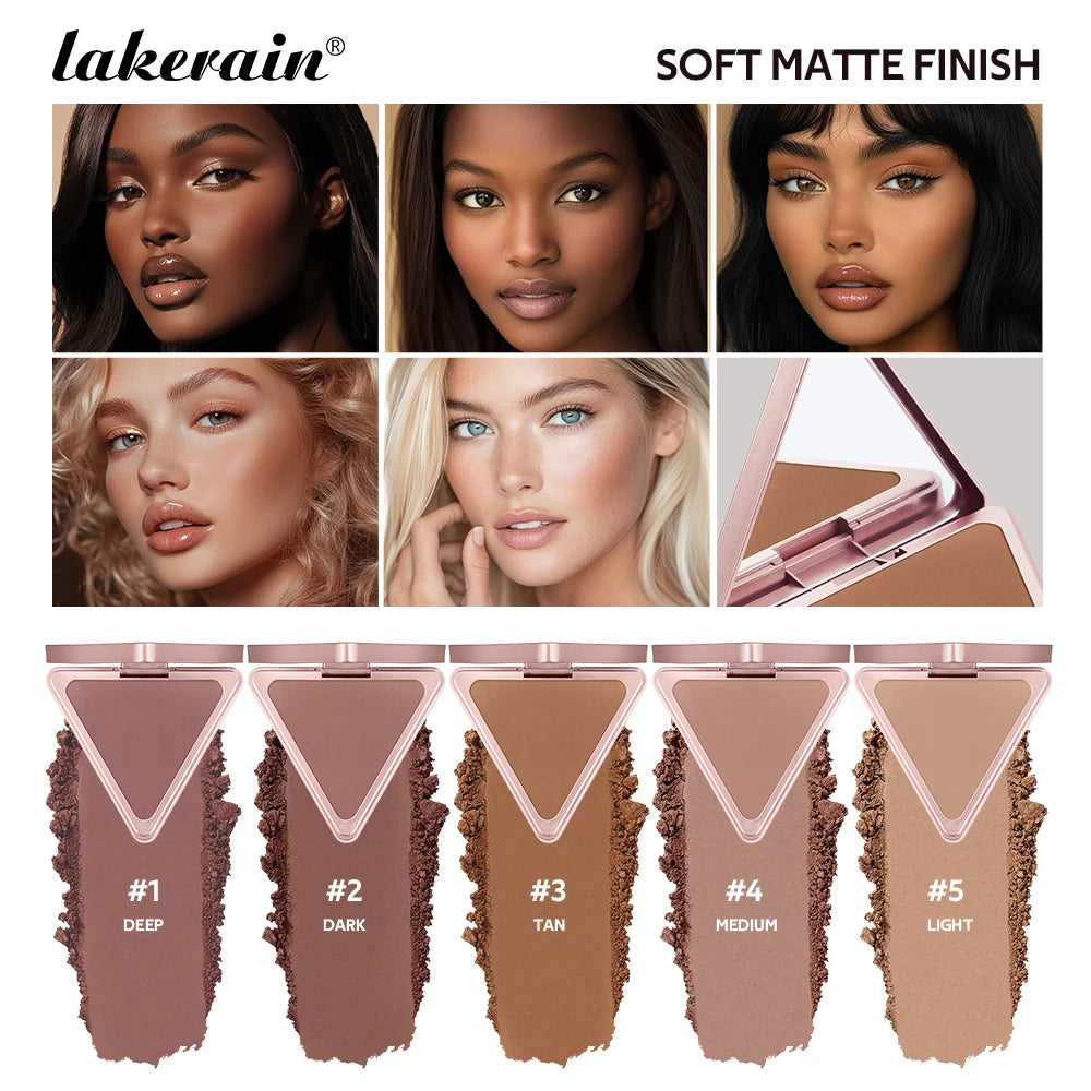Matte Bronzer Powder Long Lasting Contour Makeup for Face Sculpting and Defined Finish