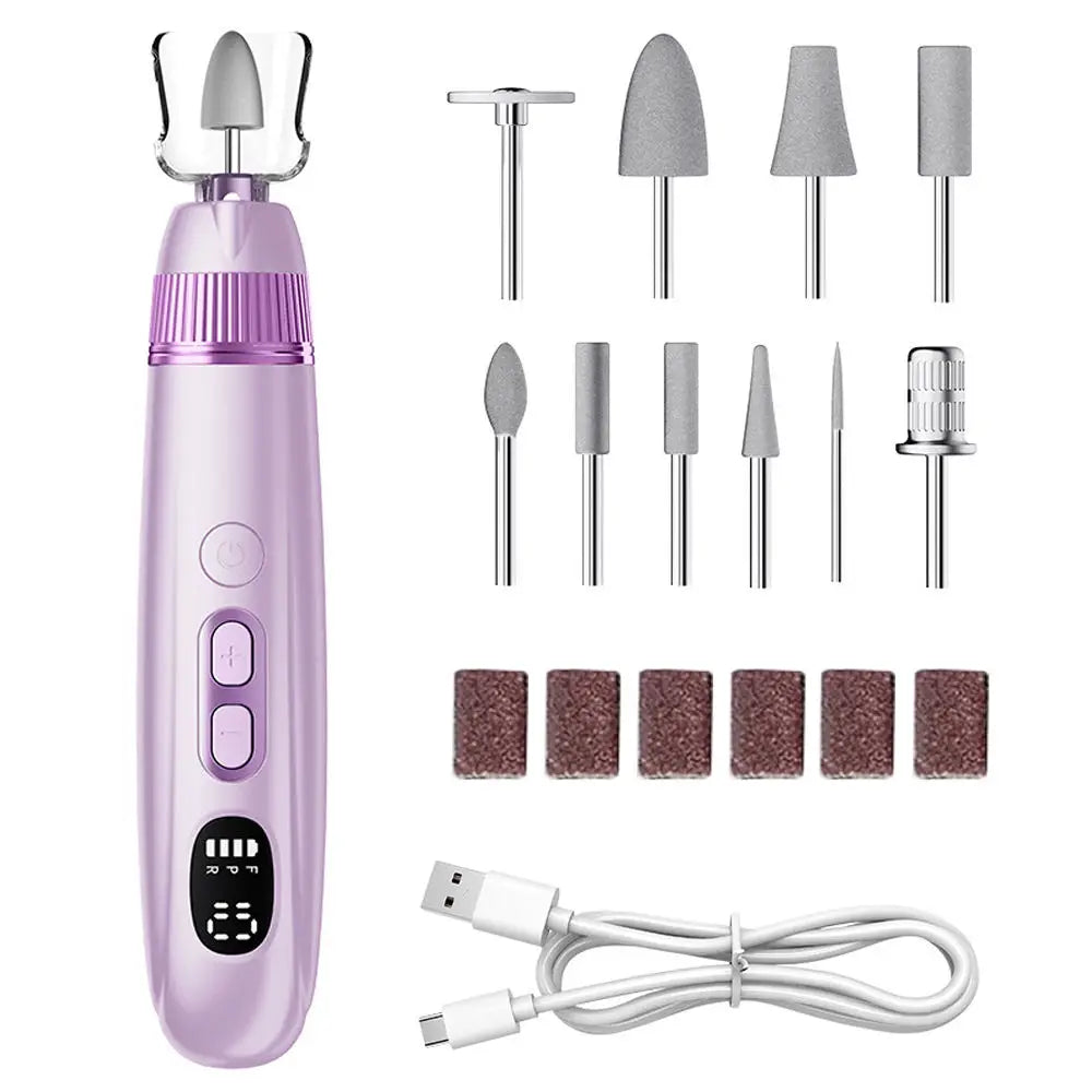 Electric Nail Drill Kit Adjustable Speed Nail File for Home Manicure and Pedicure Care - 22