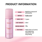 Mattifying Waterproof Setting Spray Long Lasting Oil Control for Daily Makeup and Special Events