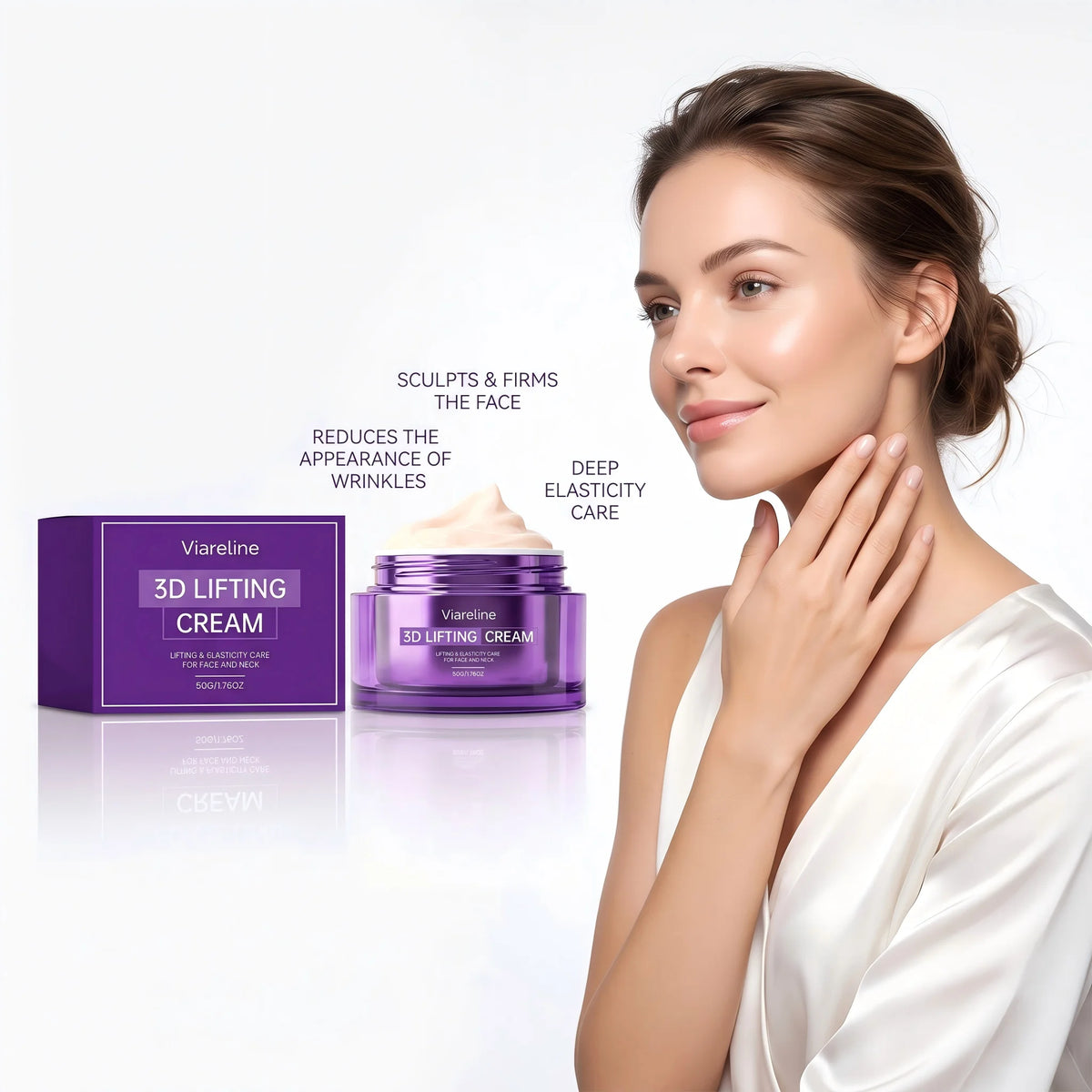 3D Lifting Cream Firming Moisturizer for Face and Neck Smoothing Fine Lines for Daily Skin Care