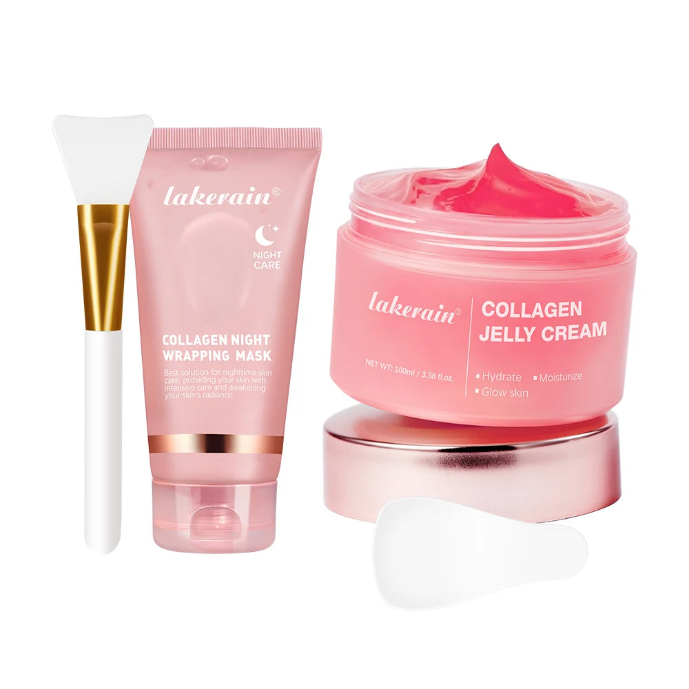 Collagen Night Wrapping Mask Peel Off Anti Aging Treatment for Women at Night