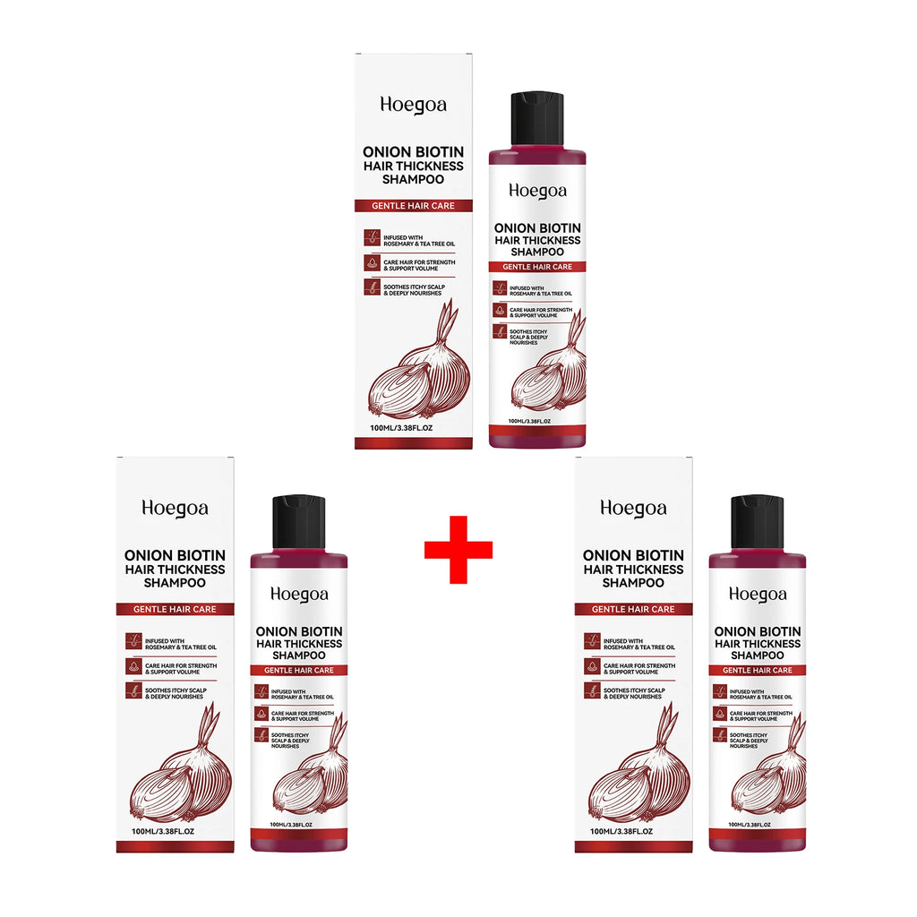 Onion Biotin Shampoo for Thicker Hair Growth and Scalp Care for Men and Women at Home