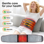 Cordless Heated Waist Massager with Red Light Therapy Vibration Support for Home Relaxation