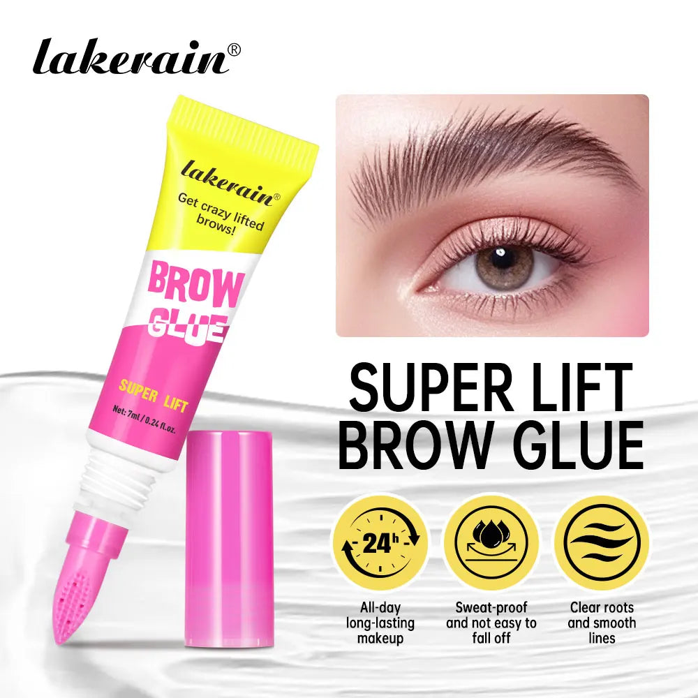 Brow Glue Lamination Gel Waterproof Strong Hold for Natural Lifted Brows Daily Makeup Look