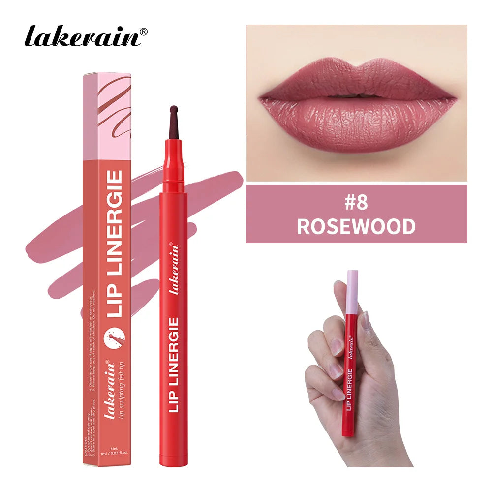 Lip Contour Stain Pen Long Lasting Waterproof Makeup for Daily Beauty and Travel - 24