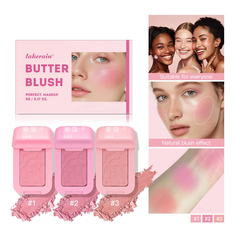 Butter Blush High Pigment Cream Powder Long Lasting Waterproof Makeup for Women Daily Beauty