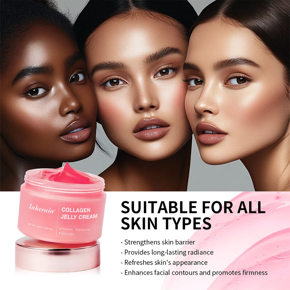 Collagen Jelly Cream Deep Hydration Moisturizing Gel for Unisex Skin Tightening Face Routine - 8