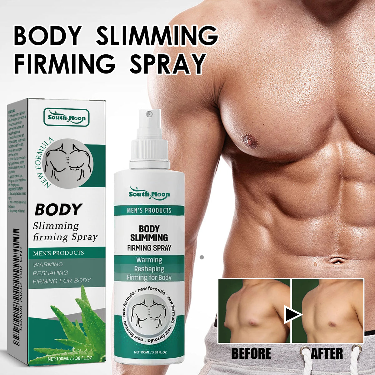 Gynecomastia Removal Spray Fat Reduction Muscle Shaping for Men at Home