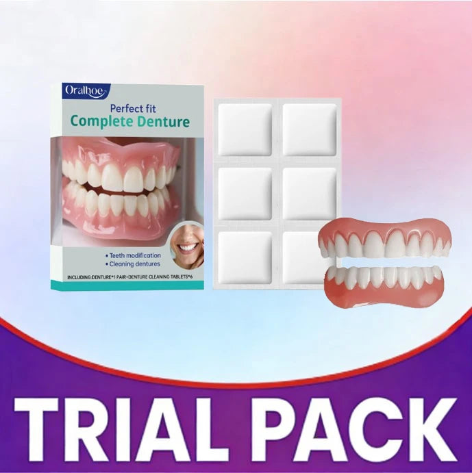 Full Mouth Silicone Dentures Realistic Fake Teeth for Better Smile Confidence at Home Daily