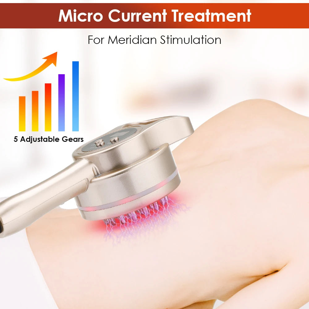 Electric Meridian Massage Brush Microcurrent Cellulite Therapy for Body Home Use Relaxation