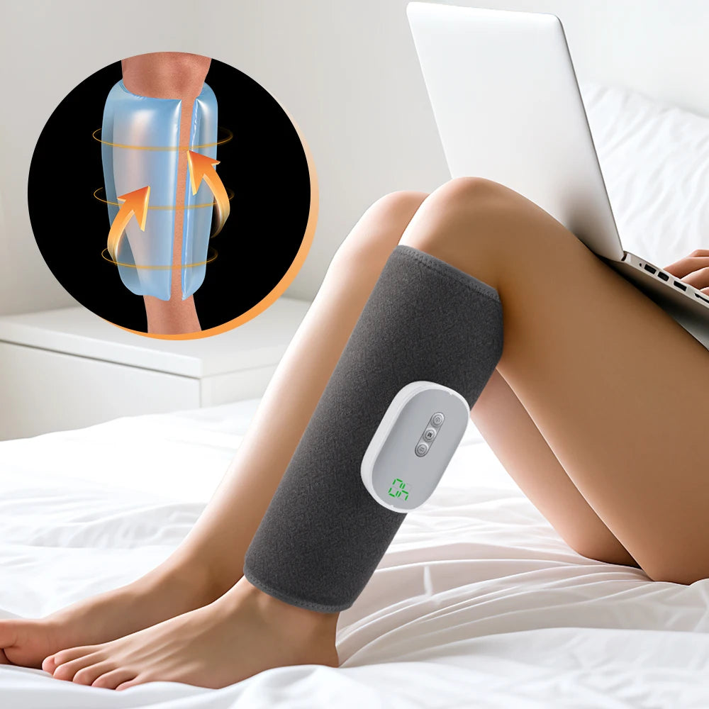 Wireless Calf Massager Air Compression Therapy for Tired Legs at Home or Office
