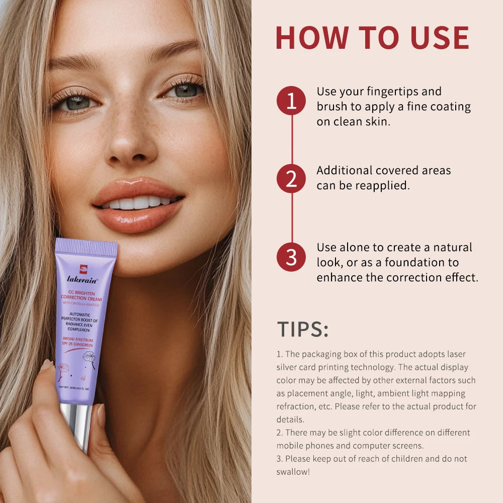 CC Water Gel Correction Cream Hydrating Foundation for Natural Glow and Daily Face Makeup