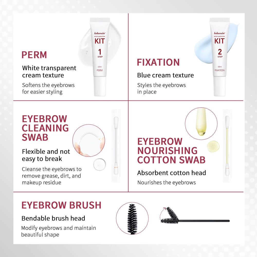 Brow Lamination Kit Professional Semi Permanent Eyebrow Lift for Salon Home Beauty Makeup